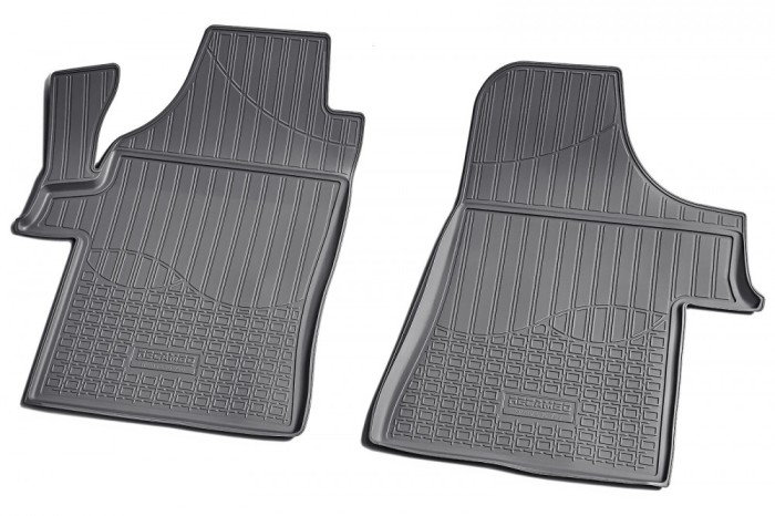 Set de 2 covorase cauciuc 3D stil tavita premium pentru Mercedes Vito, Viano W639 2003-2014