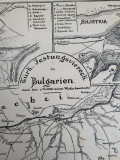 Harta veche fortificatii turcesti in Bulgaria (Dobrogea istorica, Varna) 1877