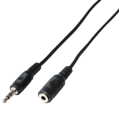 Poss Cablu Audio Jack M/F 5M 3.5MM Negru PSAUD04