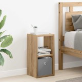 vidaXL Noptieră Stejar Artizanal 25,5 x 22 x 49,5 cm Lemn compozit 8000610