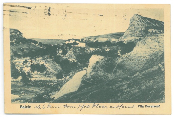 2674 - BALCIC, Vila Devetacof, Romania - old postcard - used - 1924