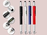 Pix Multifunctional 6 in 1 Verk Group, Negru - Pix, Stylus, Nivela, Surubelnita, Rigla, Instrument de scris, Birou, Reparatii, 14.8cm