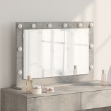vidaXL Oglindă de toaletă Gri beton Sticlă 80 x 55 x 18 cm Oglindă