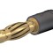Adaptor Banană 4mm Negru Aurit 25A