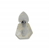 Pandantiv cristal natural cristal de stanca sticluta model 2 cu agatatoare argintie 45cm, Stonemania Bijou