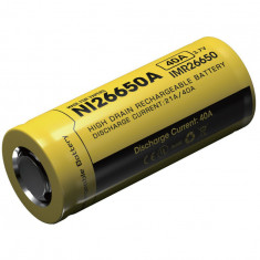 Nitecore IMR26650A Li-ion 4200mAh 3.7V 40A 26650-Conținutul pachetului 1 Bucată