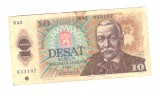 Bancnota Cehoslovacia 10 coroane/korun 1986, circulata, stare buna
