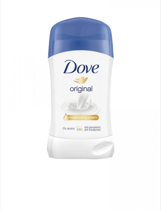 Deodorant antiperspirant stick Dove Original pentru femei, 40 ml