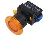 Comutator cu LED 22mm 2 NO acţionat prin apăsare