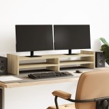 VidaXL Suport de monitor, stejar sonoma, 100x27x20 cm, lemn prelucrat
