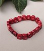 BRATARA VINTAGE ELASTICA CU ELEMENTE CORAL NATURAL