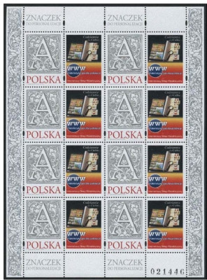 Polonia, magazin filatelic, coala cu 8 viniete, 2010 foto