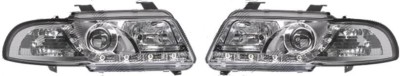 Set faruri tuning Audi A4 Sedan 1999-2000/Avant 1999-2001 BestAutoVest day time running light , negru-transparent foto