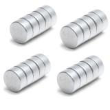 Set 20 magneti foarte puternici, gri, disc, simplu, 15 mm X 5 mm