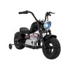Motocicleta electrica copii 5-9 ani Old School 300W 24V roti gonflabile piele ecologica LED negru