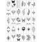 Set 30 Tatuaje Temporare, Cyrax, pe Baza de Apa, Model 1, Negru