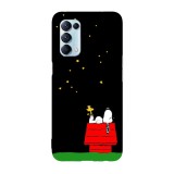 Husa compatibila cu Oppo A54 5G, Viceversa, model Sleeping dream greeting Snoopy, Silicon, TPU, Transparent, Carcasa
