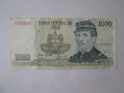 Data rara! Chile 1000 Pesos 1990 foto