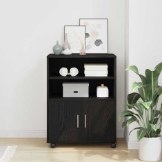 vidaXL Cabinet Mobil cu ușă Stejar negru 60 x 48 x 81 cm Lemn compozit