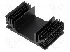 Radiator extrudat, aluminiu, 37.5mm x 65mm, neagra, FISCHER ELEKTRONIK - SK 48 37,5 SA