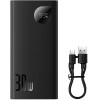 Baterie Externa Baseus Adaman2, 10000mAh, 30W, QC + PD, 1 x USB-C - 2 x USB-A, Neagra PPAD040101