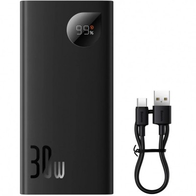 Baterie Externa Baseus Adaman2, 10000mAh, 30W, QC + PD, 1 x USB-C - 2 x USB-A, Neagra PPAD040101 foto