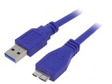 Cablu USB 3.0 A la Micro B 1,8m Albastru, Gembird