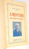 Amintiri din prima tinerete - Radu Rosetti 1927