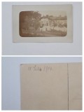 Fotografie format CP: Fotograf necunoscut, Conac la sat, pe revers: 18 iulie 1914 / Romania