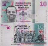 SWAZILAND █ bancnota █ 10 Emalangeni █ 2015 █ P-41 █ UNC necirculata