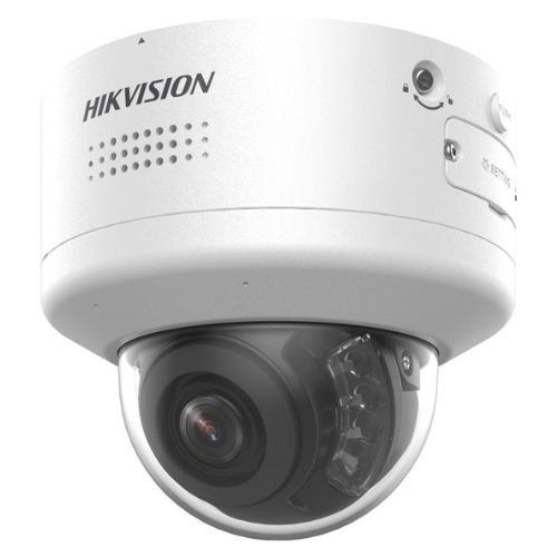 Camera IP Dome PTRZ Hikvision, 4K 8MP, ColorVu, lentila motorizata 2.8 - 12 mm, IR 40m, lumina alba 40m, difuzor, microfon, alarma, IP66, IK10 - DS-2C