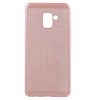 Husa samsung galaxy a8 2018 ultra slim cu aerisire roz auriu, Flippy