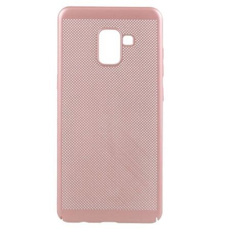 Husa samsung galaxy a8 2018 ultra slim cu aerisire roz auriu