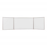 Tabla Magnetica Triptica cu Rama din Aluminiu Memoboards, 90x120cm, Tabla Alba pentru Prezentari, Tabla Magnetica Triptica pentru Scoala, Tabla AlbaTr