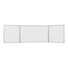 Tabla Magnetica Triptica cu Rama din Aluminiu Memoboards, 90x120cm, Tabla Alba pentru Prezentari, Tabla Magnetica Triptica pentru Scoala, Tabla AlbaTr