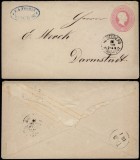 Germany Baden - Old postal stationery Cover Heidelberg to Darmstadt D.535