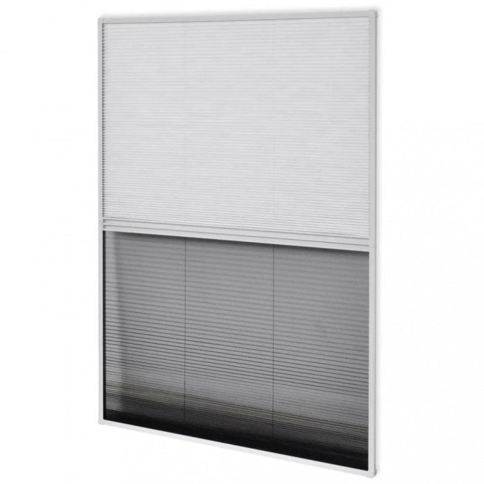 Paravan insecte plisat de fereastra aluminiu 60x80cm cu umbrar