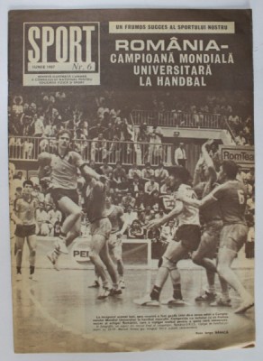 SPORT , REVISTA ILUSTRATA LUNARA A CONSILIULUI NATIONAL PENTRU EDUCATIE FIZICA SI SPORT , NR. 6 , 1987 foto