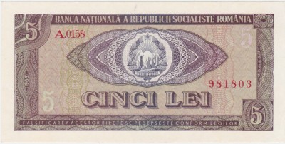 ROMANIA RSR 5 lei 1966 UNC foto