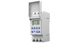 Comutator electronic temporizator Qoltec pentru șină DIN cu baterie &icirc;ncorporată | Program de 7 zile | 16 programe