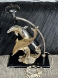 LAMPA STATUETA Laminata ARGINT 800 - 2 Delfini - Editie Limitata - 50g !