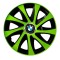 Set 4 Capace Roti pentru BMW, model Extra Drift Green &amp; Black, R13
