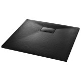 Cumpara ieftin Cadita de dus, negru, 90 x 80 cm, SMC