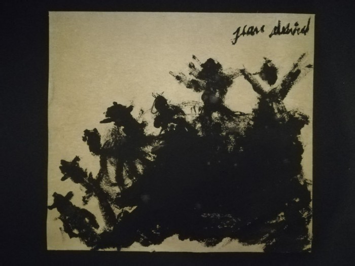 Lucrare semnată Jean David, tuș pe carton, 17x18,5 cm