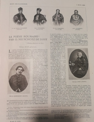 Revista Larousse 1898 - Eminescu, Asaki, Radulescu, Vlahuta, Alexandri foto