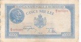 ROMANIA 5.000 lei 2 mai 1944 VF/VF+!!!