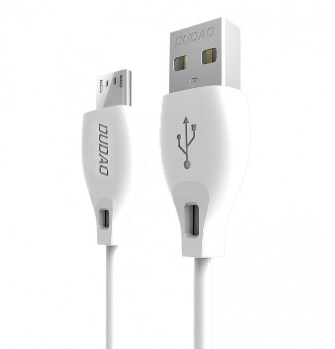 Cablu Dudao Cablu Micro USB 2.4A 1m Alb (L4M 1m Alb) DUDAO CABLE L4M (MICRO) 1M