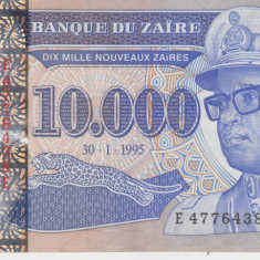 M1 - Bancnota foarte veche - Zair - 10000 zaire