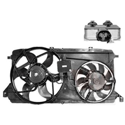 GMV radiator electroventilator Ford Transit, 2006-2014, Motorizare 2, 2 92/96/103kw; 2, 3 107kw Diesel/Benzina, dimensiune 380+280 mm; 3 pini, cu mod foto