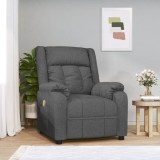 vidaXL Fotoliu de masaj, gri &icirc;nchis, material textil